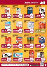 Bestway leaflet Page 13: Budweiser €22,69, Peroni nastro azzurro €25,99
