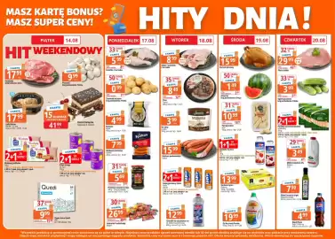 E.Leclerc gazetka tydzień 33 Strona 1: Kiełbasa podwawelska Karkut €15,99, Ziemniaki wczesne €0,99