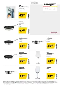 Eurogast Grissemann Flugblatt Seite 16: Bratpfanne Professional €49,99, Bratpfanne Wabenbeschichtet €34,99