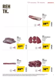 Eurogast Grissemann Flugblatt Seite 5: Ager Rehgulasch €16,99, Ager Rehkeule €17,99