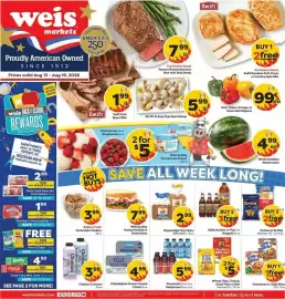 Weis Markets weekly ad week 33 Page 1