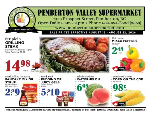 Pemberton Valley (valid until 22-08)