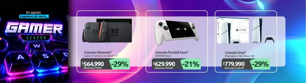 Catálogo PC Factory Página 5: Consola €564.990,00, Sony - consola €779.990,00