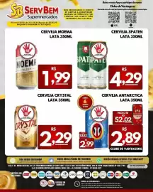 Catálogo ServBem Página 1: Cerveja spaten €4,29, Cerveja moema €1,99