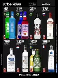 Encarte Frangolândia Página 3: Vodka nacional orloff €27,99, Bebida mista nacional slova fruits €11,49