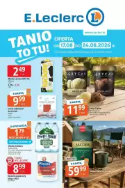 E.Leclerc gazetka tydzień 34 Strona 1: Mleko Łaciate UHT 2% Mlekpol €2,49, Łosoś atlantycki ArcticFish €9,99