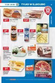 E.Leclerc gazetka tydzień 34 Strona 15: Deser crème brûlée Delisse €6,99, Lody o smaku waniliowym z bakaliami Eskiss €9,99