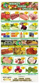 JD's Supermarket weekly ad Page 1: Chorizo Suelto Mexican Sausage €2,48, Shrimp Cocktail €8,98