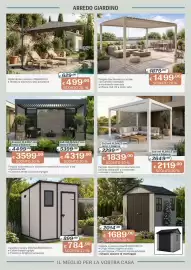 Volantino Al Pentolone Pagina 11: Ombrellone a braccio €499,00, Casetta in resina €784,90