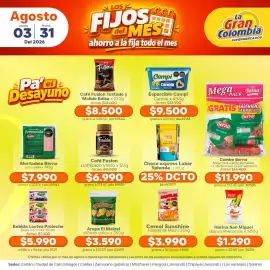 Catálogo La Gran Colombia Página 13: Berna mega pack €11.990,00, Fusión Café Tostado y Molido €8.500,00