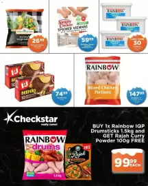 Check Star catalogue Page 4: Rainbow chicken livers €30,00, Rainbow Simply Chicken Viennas €59,99