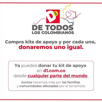 Tiendas D1 (válido hasta 15-08)