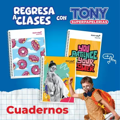 Tony Super Papelerías (válido hasta 15-08)