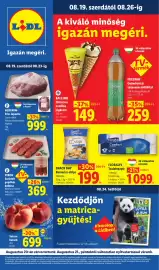 Lidl akciós újság hét 34 Oldal 1: BALLINO €149,00, Saturn barack €699,00