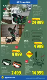 Lidl akciós újság hét 34 Oldal 22: PARKSIDE Védőszemüveg €2.499,00, PARKSIDE Fűrészláncélező €9.999,00