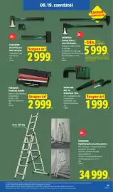 Lidl akciós újság hét 34 Oldal 23: PARKSIDE Favágó fejsze / ráverő kalapács €5.999,00