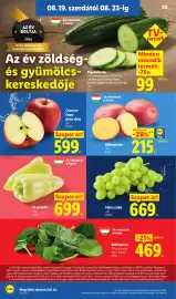 Lidl akciós újság hét 34 Oldal 4: Bébispinót €469,00, Újburgonya €215,00
