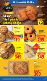 Lidl akciós újság hét 34 Oldal 5: Kakaós töltött croissant €349,00, Betyár pogácsa €119,00