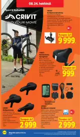 Lidl akciós újság hét 34 Oldal 50: CRIVIT Kerékpárnyereg €2.999,00, CRIVIT €2.999,00