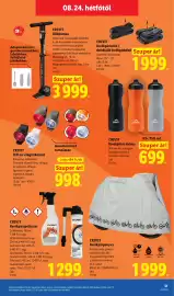 Lidl akciós újság hét 34 Oldal 51: CRIVIT Kerékpárponyva €1.999,00, CRIVIT Kerékpárbelső / defektálló kerékpárbelső €1.999,00