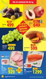 Lidl akciós újság hét 34 Oldal 54: Kék szilva €499,00, Nektarin €649,00
