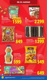 Lidl akciós újság hét 34 Oldal 60: FOOD FESTIVAL Popcornízű jégkrém €1.599,00, Kinder €2.299,00