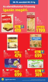 Lidl akciós újság hét 34 Oldal 8: MILBONA Ementáli sajt €419,00, PILOS Grillsajt €699,00