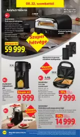 Lidl akciós újság hét 34 Oldal 12: Silvercrest jégkásakészítő gép €9.999,00, Silvercrest 3 az 1-ben szendvicssütő €7.999,00