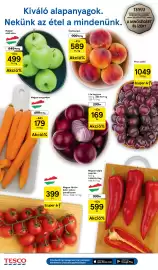 Tesco akciós újság Oldal 2: Lila hagyma €169,00, Magyar kápia paprika €599,00