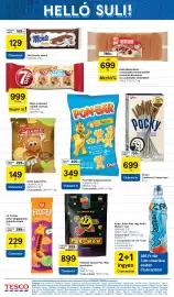 Tesco akciós újság Oldal 26: Fandom Snacks Pac-Man gumicukor €899,00, Pocky €699,00