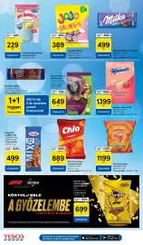 Tesco akciós újság Oldal 28: Benei premium töltött ostya €649,00, Jojo gumi €389,00