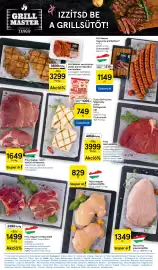 Tesco akciós újság Oldal 3: Tesco Grill zsíros sajt €3.999,00, Friss magyar csont nélküli sertéstarja €1.649,00