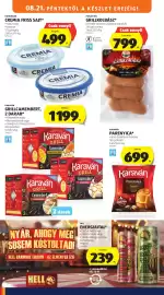 ALDI akciós újság hét 34 Oldal 12: Privát hús grillkolbász €799,00, Karaván Parenyica €699,00