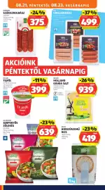 ALDI akciós újság hét 34 Oldal 16: Milsani tejföl €399,00, Kokárdás szárazkolbász €375,00