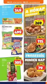 ALDI akciós újság hét 34 Oldal 17: Gullón rostdús keksz €349,00, Snack Fun hullámós chips €499,00