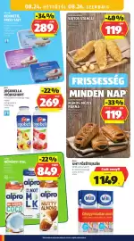 ALDI akciós újság hét 34 Oldal 28: Zott jogobella ivójoghurt €269,00, Milsani friss sajt €289,00