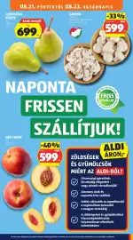 ALDI akciós újság hét 34 Oldal 9: Gomba €599,00, Limonera körte €699,00
