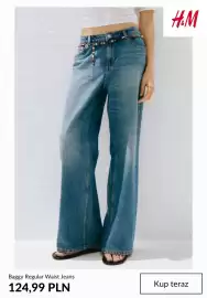 H&M gazetka tydzień 33 Strona 13: Jeansy Baggy Regular Waist H & M €124,99