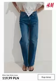 H&M gazetka tydzień 33 Strona 3: Jeansy Wide High Waist H & M €119,99
