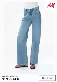 H&M gazetka tydzień 33 Strona 5: Jeansy Wide High Waist Jeans H & M €119,99