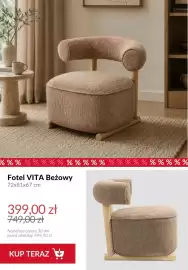 Homla gazetka tydzień 33 Strona 5: Fotel Vita beżowy 72x81x67 cm €399,00