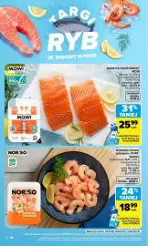Carrefour gazetka tydzień 34 Strona 12: Łosoś norweski świeży MOWI PURE €25,99, Krewetki Vannamei €18,99