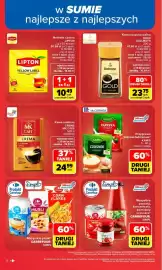 Carrefour gazetka tydzień 34 Strona 8: Kawa mielona CREMA MK CAFÉ €24,99, Herbata czarna LIPTON YELLOW LABEL €10,49