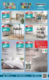 Biedronka gazetka Strona 3: Półka wisząca Megi €49,99, Stół rozkładany €349,00
