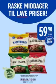 Rema 1000 kundeavis Side 8: Kjøttkaker/karbonader/kjøttboller €59,90