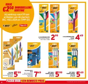 Trafic folder Pagina 6: 4-kleurenbalpen shine €4,49, Set van 3 vierkleuren-balpen €5,99
