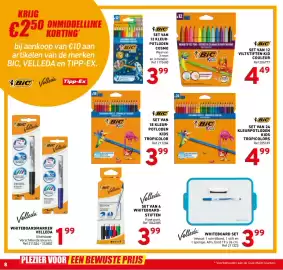 Trafic folder Pagina 8: Set van 24 kleurpotloden kids tropicolors €4,99, Set van 12 viltstiften kid couleur €4,49