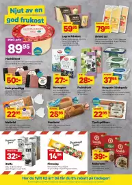 City Gross reklamblad Sida 5: Castello Lagrad hårdost €59,95, Arla Skivad ost €79,95