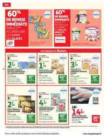 Catalogue Auchan page 20: Auchan Frites extra larges €1,45, Auchan Pizza 4 Fromages €2,16