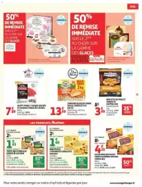 Catalogue Auchan page 21: MAÎTRE COQ NUGGETS DE POULET €3,99, AUCHAN MINI PIZZAS 3 FROMAGES SURGELÉES €1,60